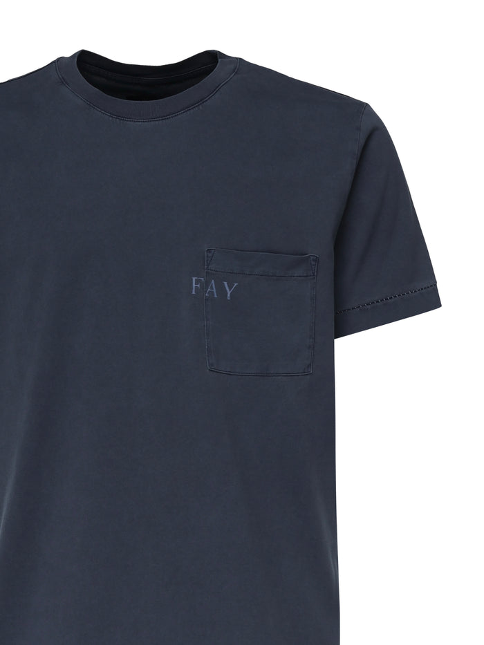 Fay T-shirts and Polos Blue Cotton