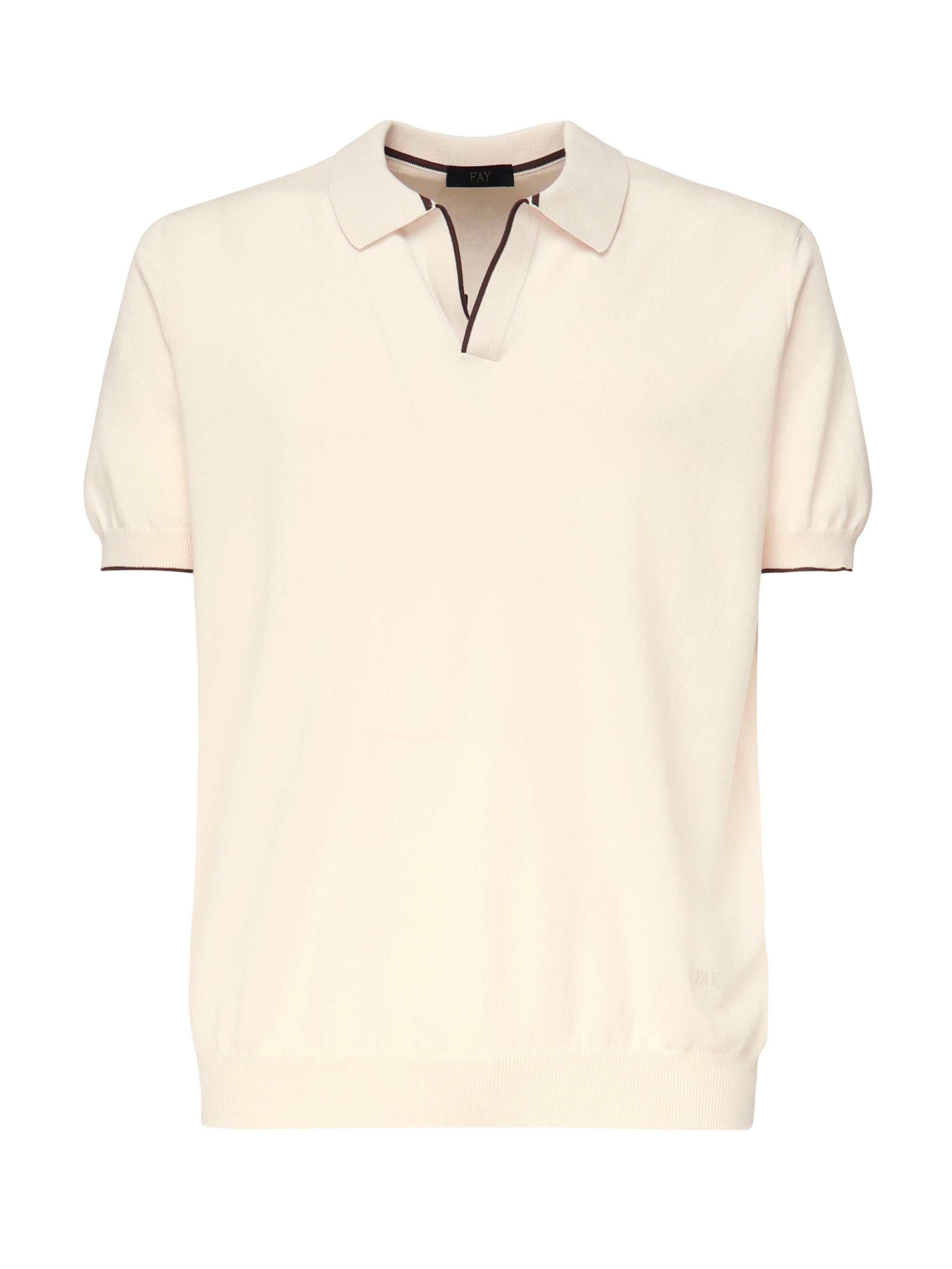 Fay T-Shirts And Polos Beige Cotton