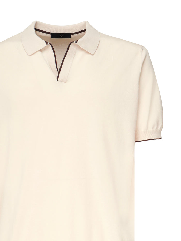 Fay T-Shirts And Polos Beige Cotton