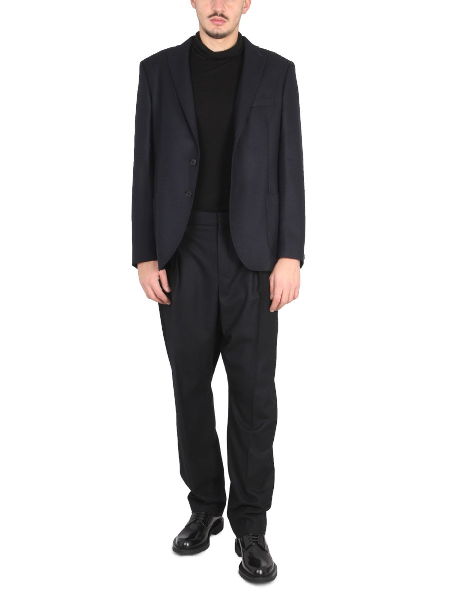 Single-Breasted Jacket Blue Not Specified