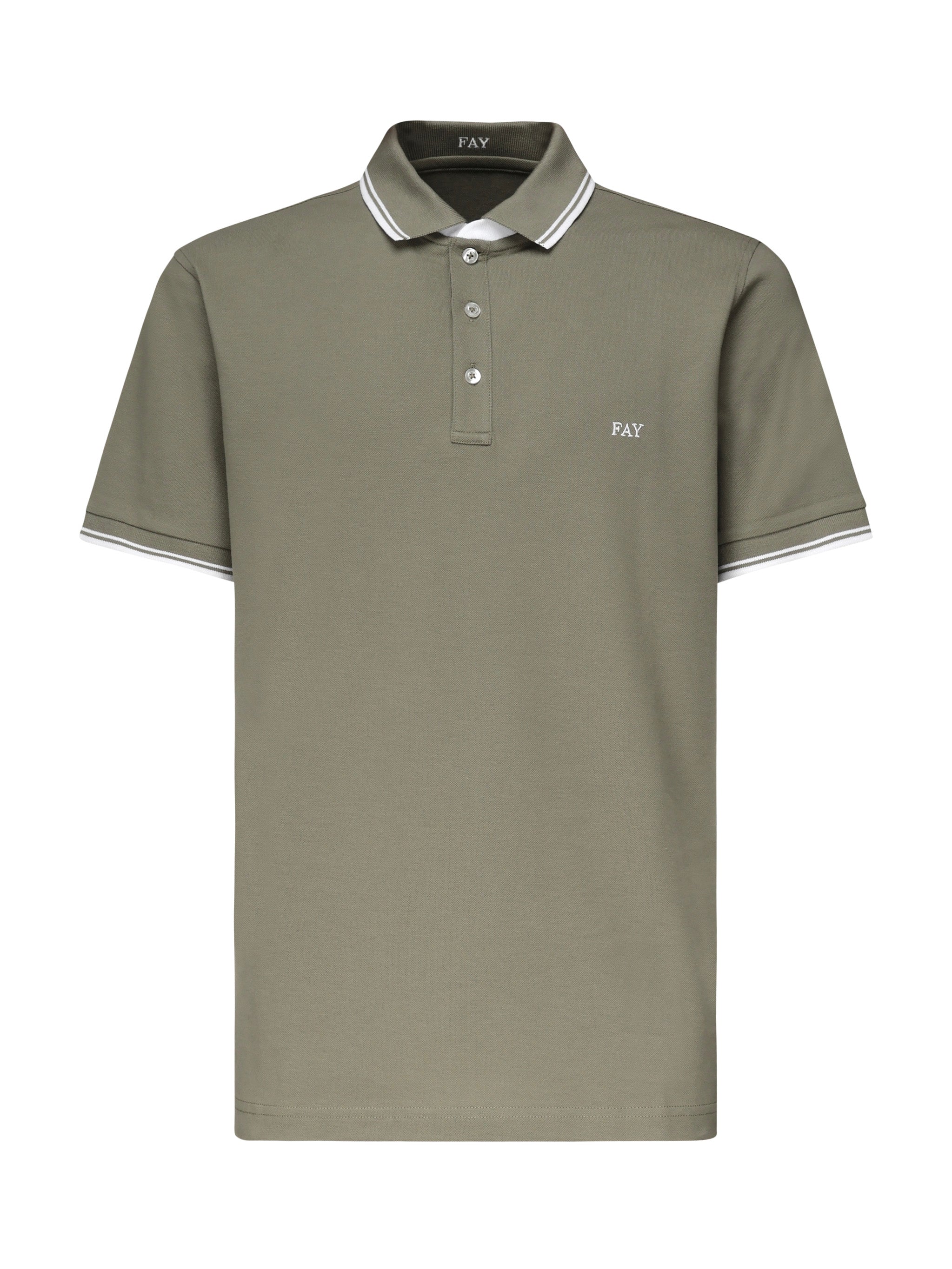 Fay T-shirts and Polos Green Cotton