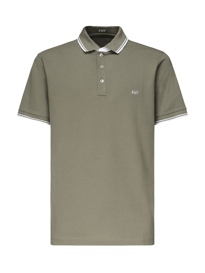 Fay T-shirts and Polos Green Cotton