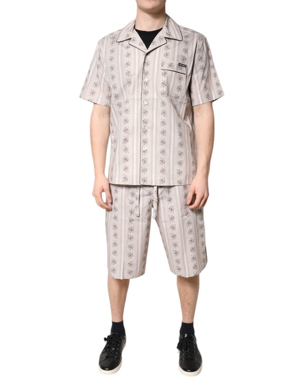 Dolce & Gabbana 100% Cotton pajama shirt in beige