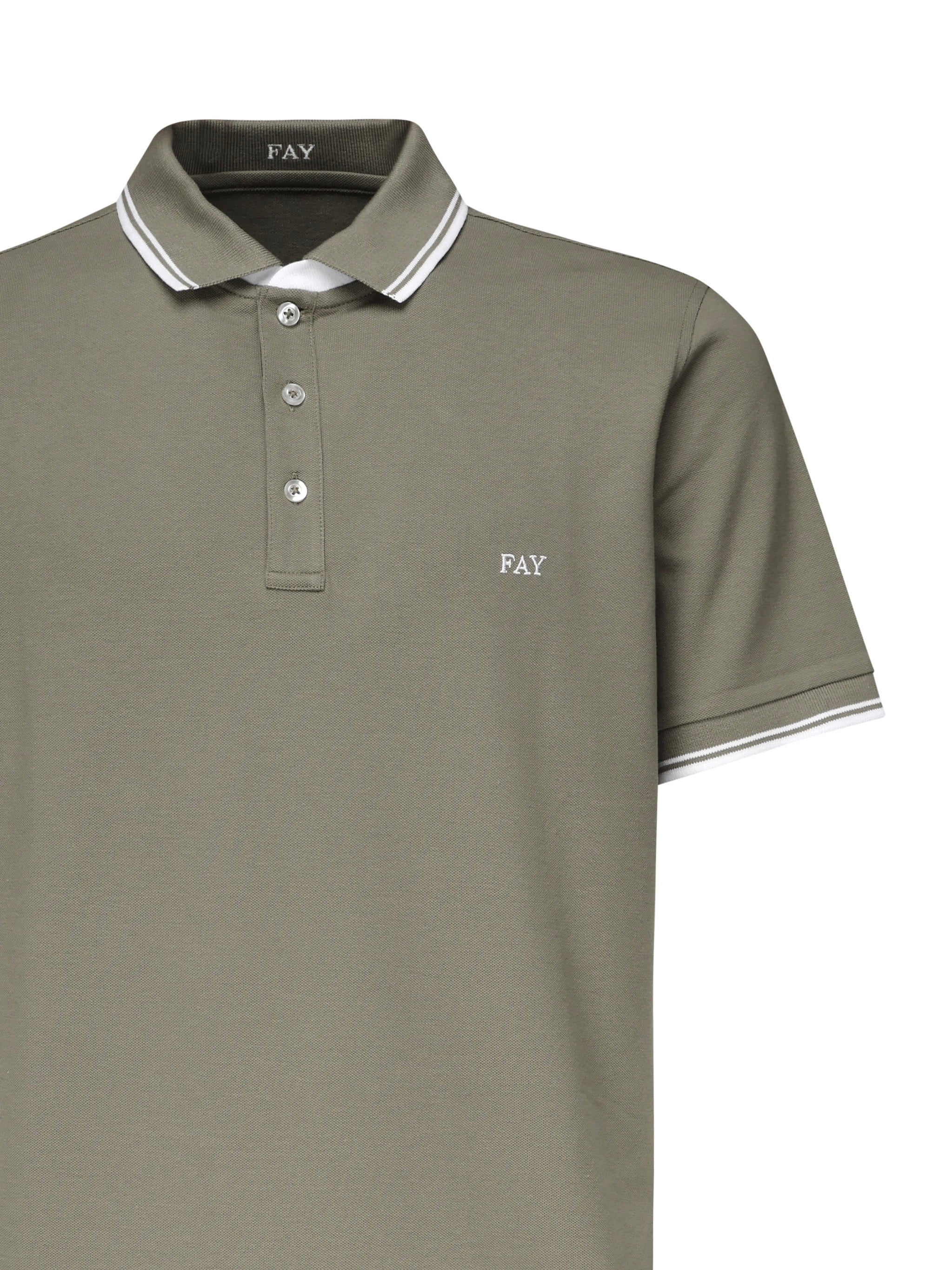 Fay T-shirts and Polos Green Cotton