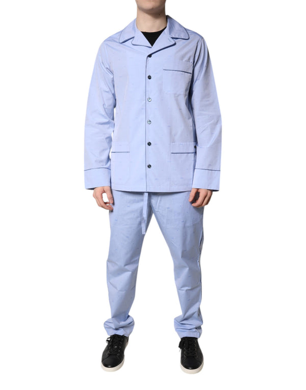 Dolce & Gabbana 100% Cotton pajama shirt in blue