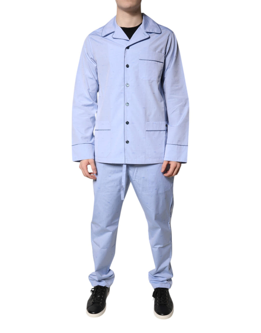 Dolce & Gabbana 100% Cotton pajama shirt in blue