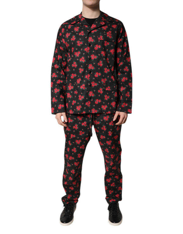 Dolce & Gabbana 100% Cotton pajama set in black