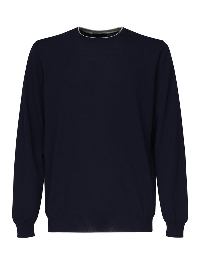 Fay Sweaters Blue Cotton
