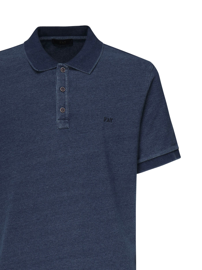 Fay T-Shirts And Polos Blue Cotton