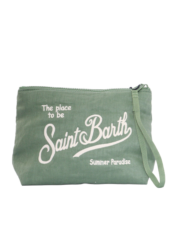 Aline Soft Linen-Vintage 53 Sage Emb Green Handbag
