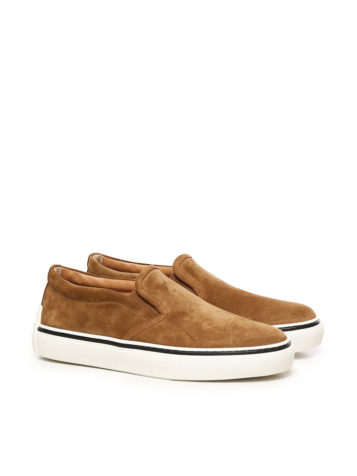 Tods Flat shoes Brown Suede Calfskin