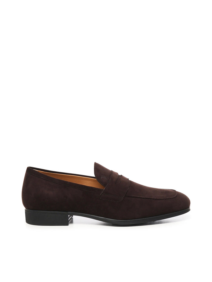 Tods Flat Shoes Brown Suede Calfskin
