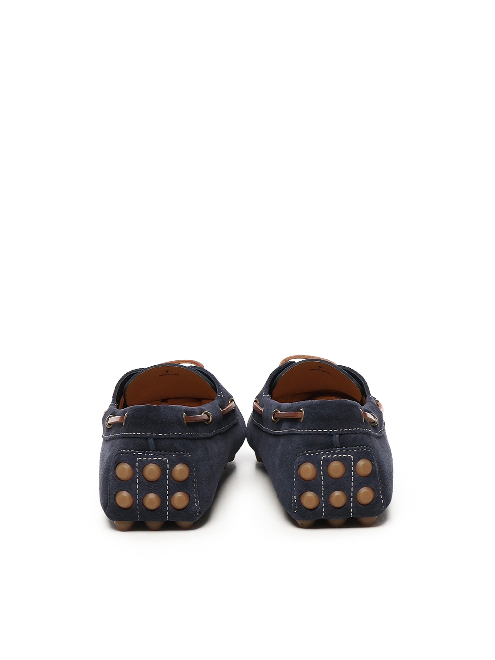 Tods Flat shoes Blue Calfskin Suede