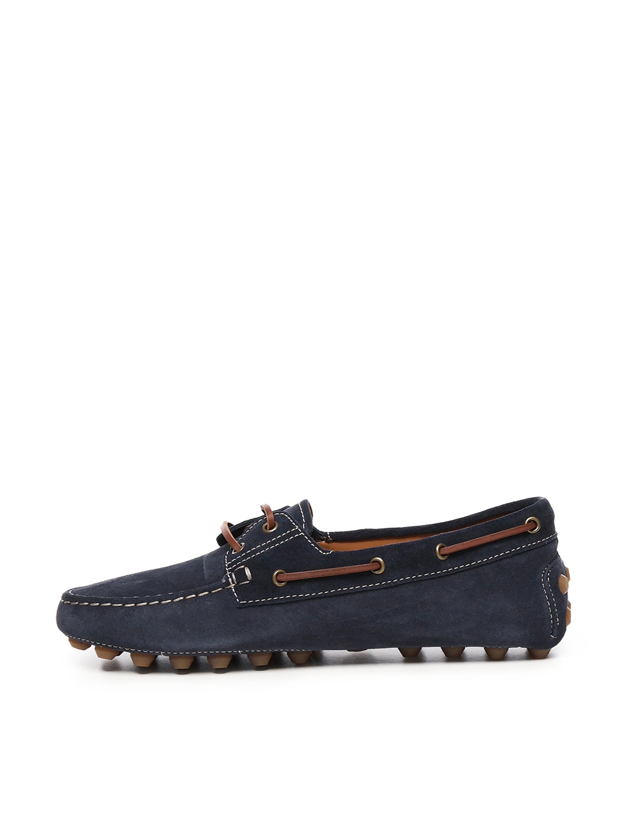 Tods Flat shoes Blue Calfskin Suede