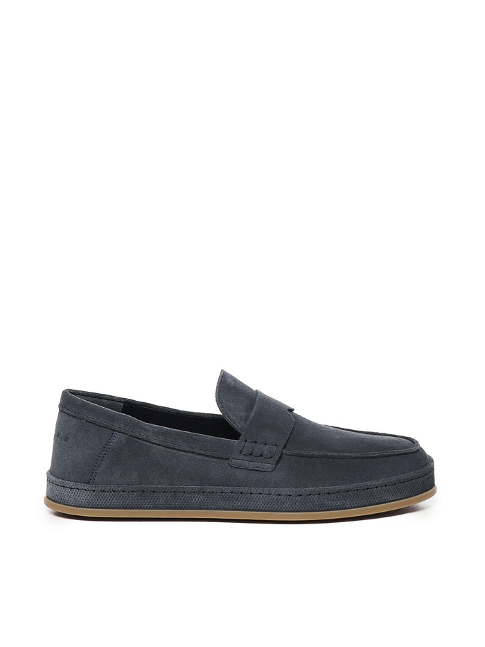 Hogan Flat Shoes Blue Suede