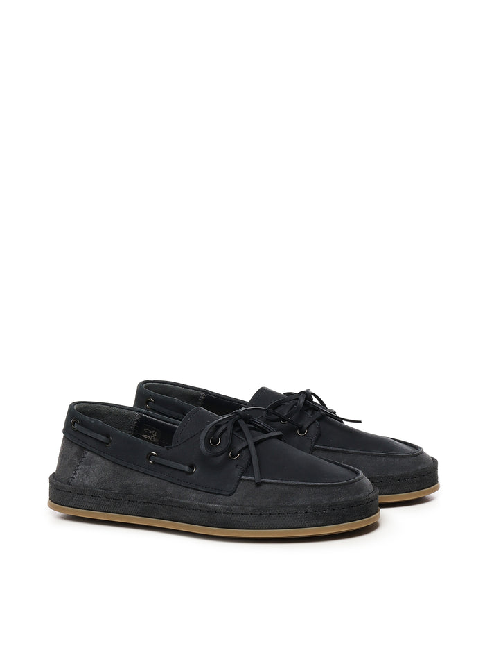 Hogan Flat shoes Blue Suede