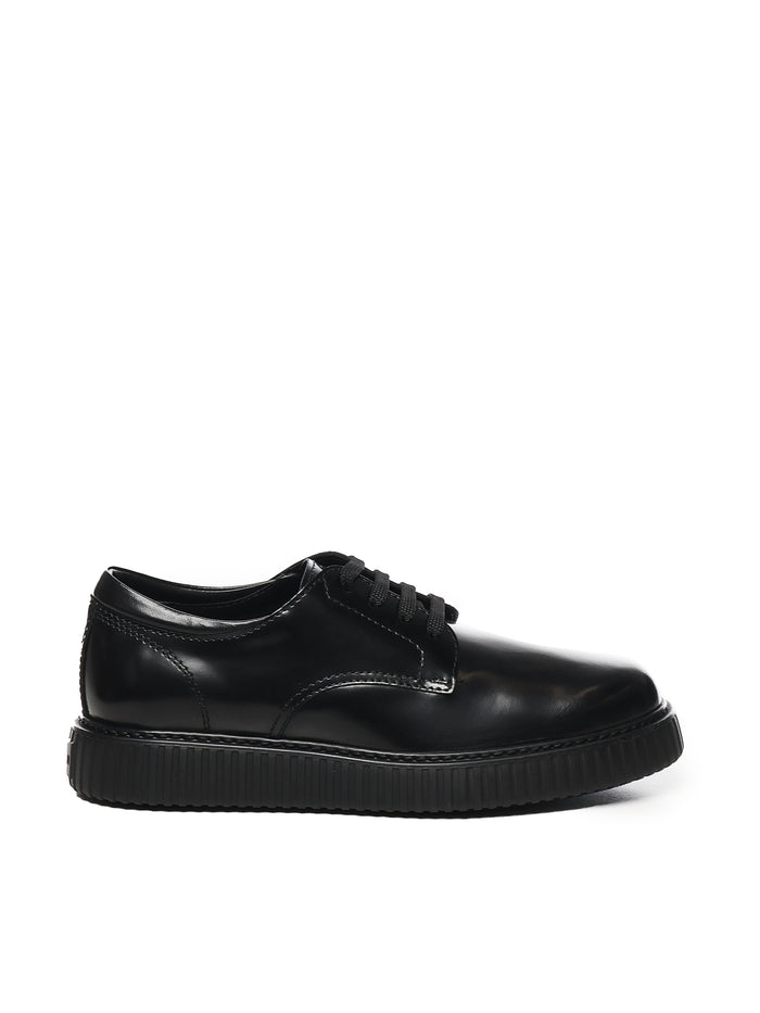 Hogan Flat Shoes Black Leather