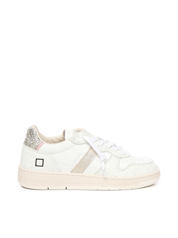 D.a.t.e. Sneakers White, Platinum Leather
