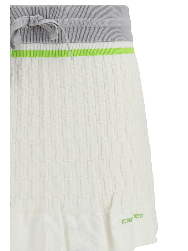 Tennis Mini Skirt White Cotton