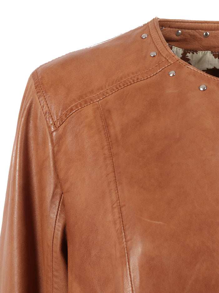 Woman�leather�jacket Camel Leather Jacket