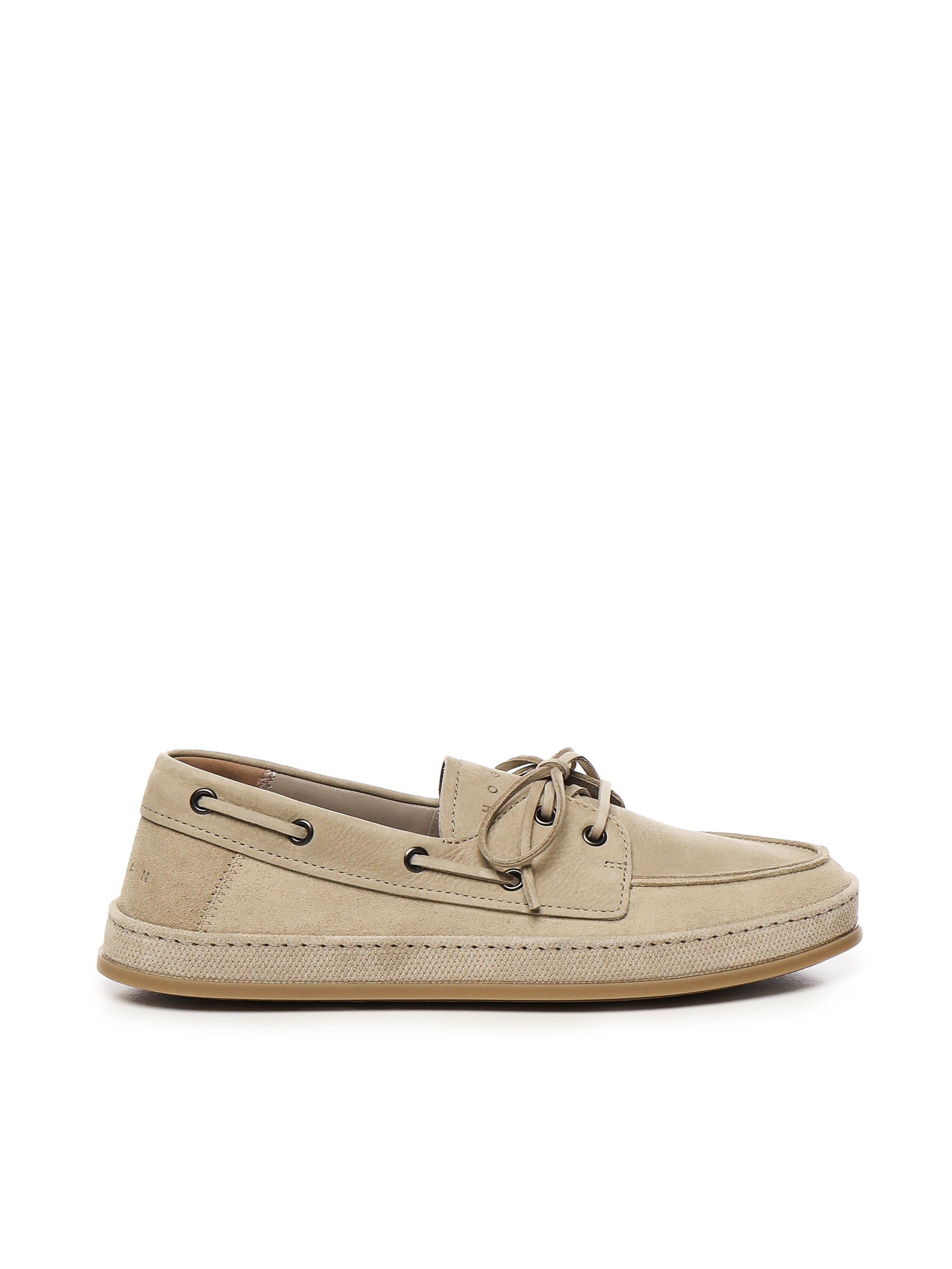 Hogan Flat shoes Beige Suede