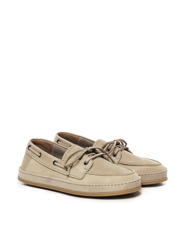 Hogan Flat shoes Beige Suede