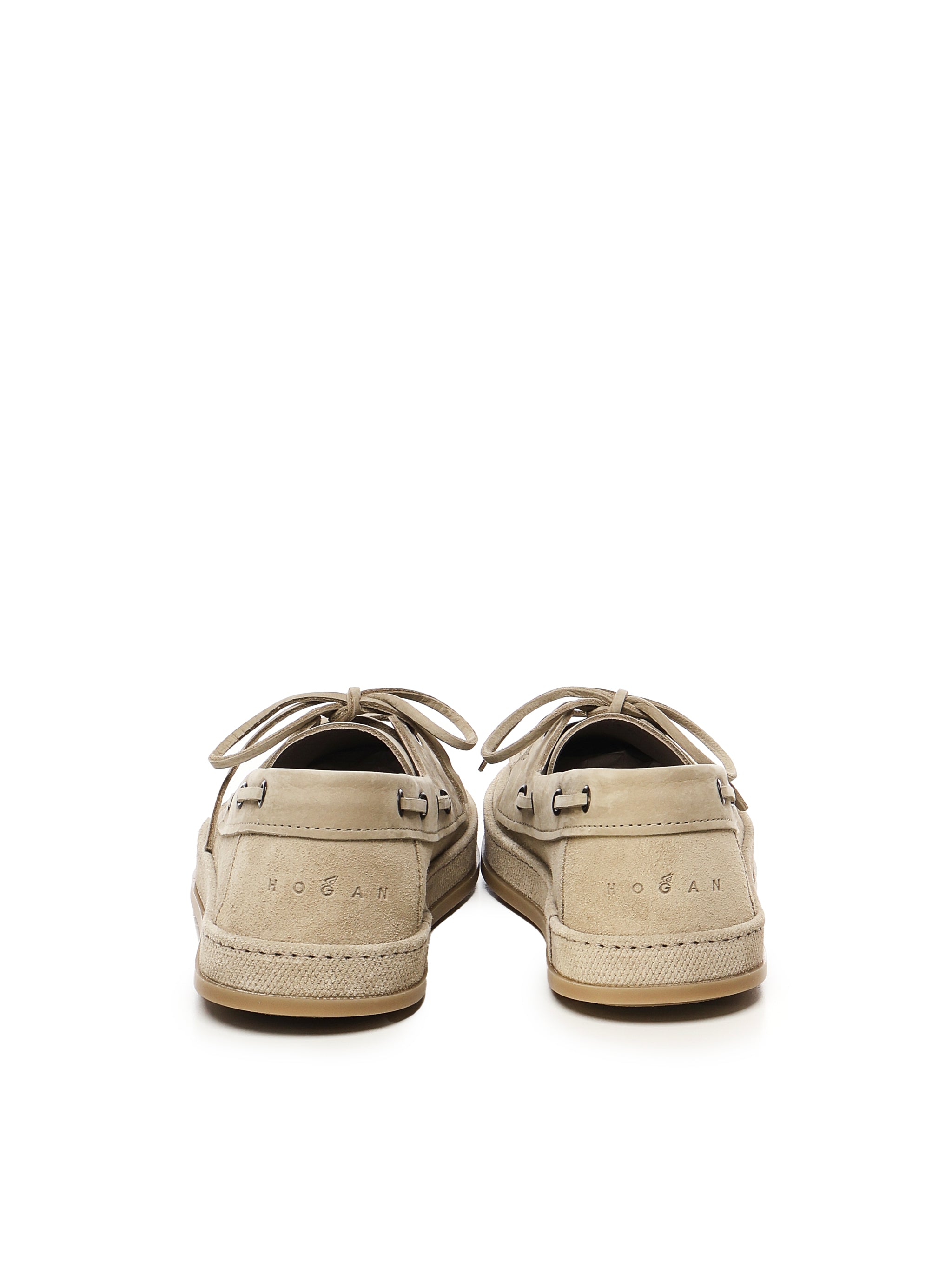 Hogan Flat shoes Beige Suede