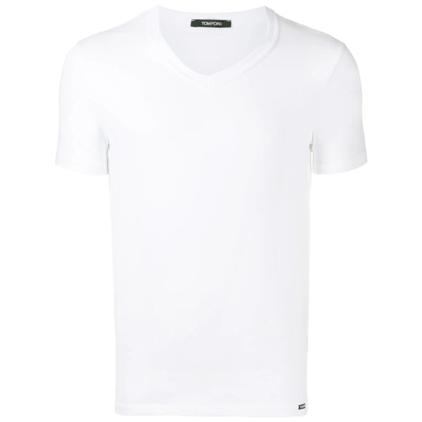 T-Shirt V-Neck White Cotton T-shirts