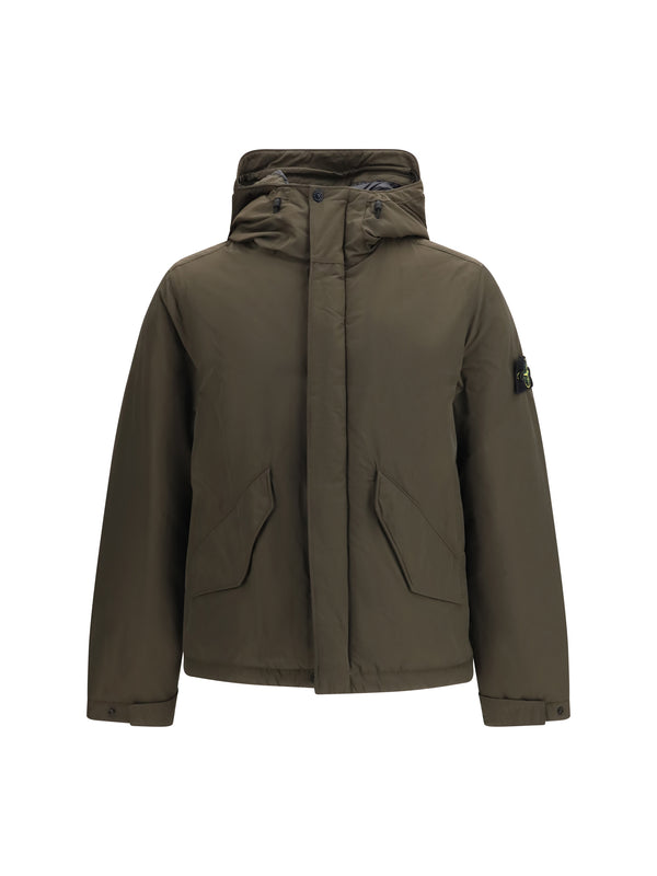 Padded Micro Twill Jacket Coal Grey Down