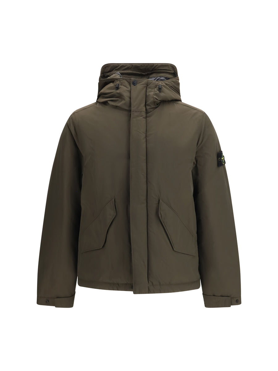 Padded Micro Twill Jacket Coal Grey Down