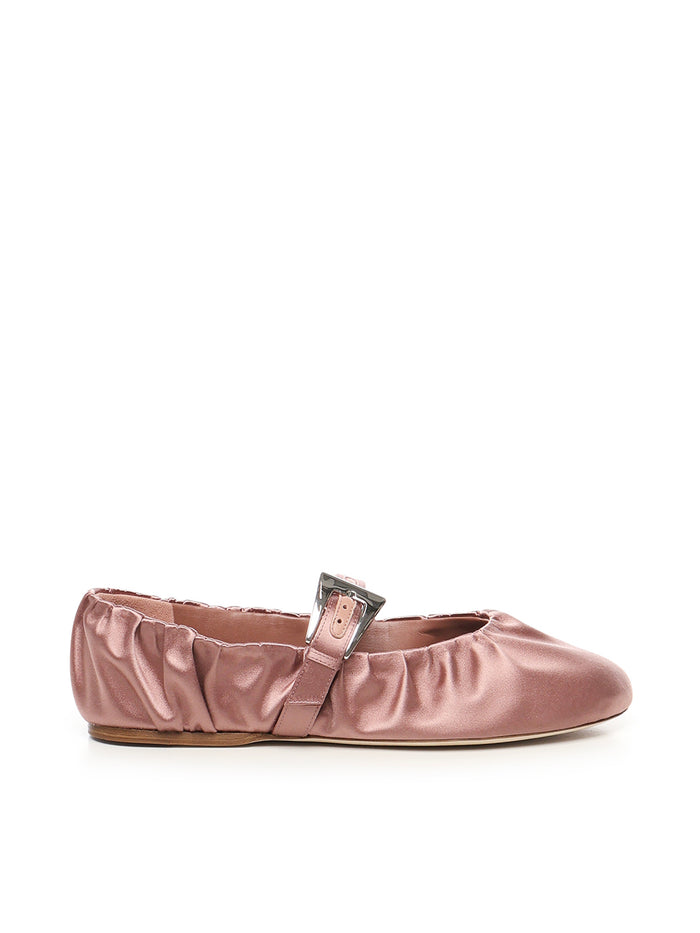 Paris Texas Flat Shoes Dark Phard Viscose
