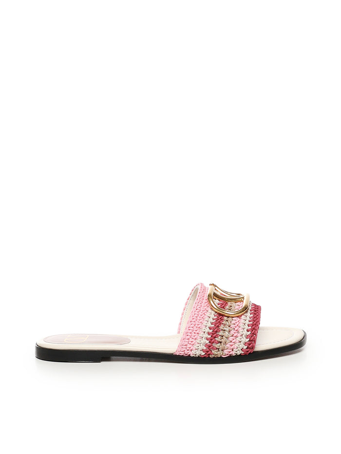 Valentino Garavani Sandals Paradise Rose/ivory/old Gold/g
