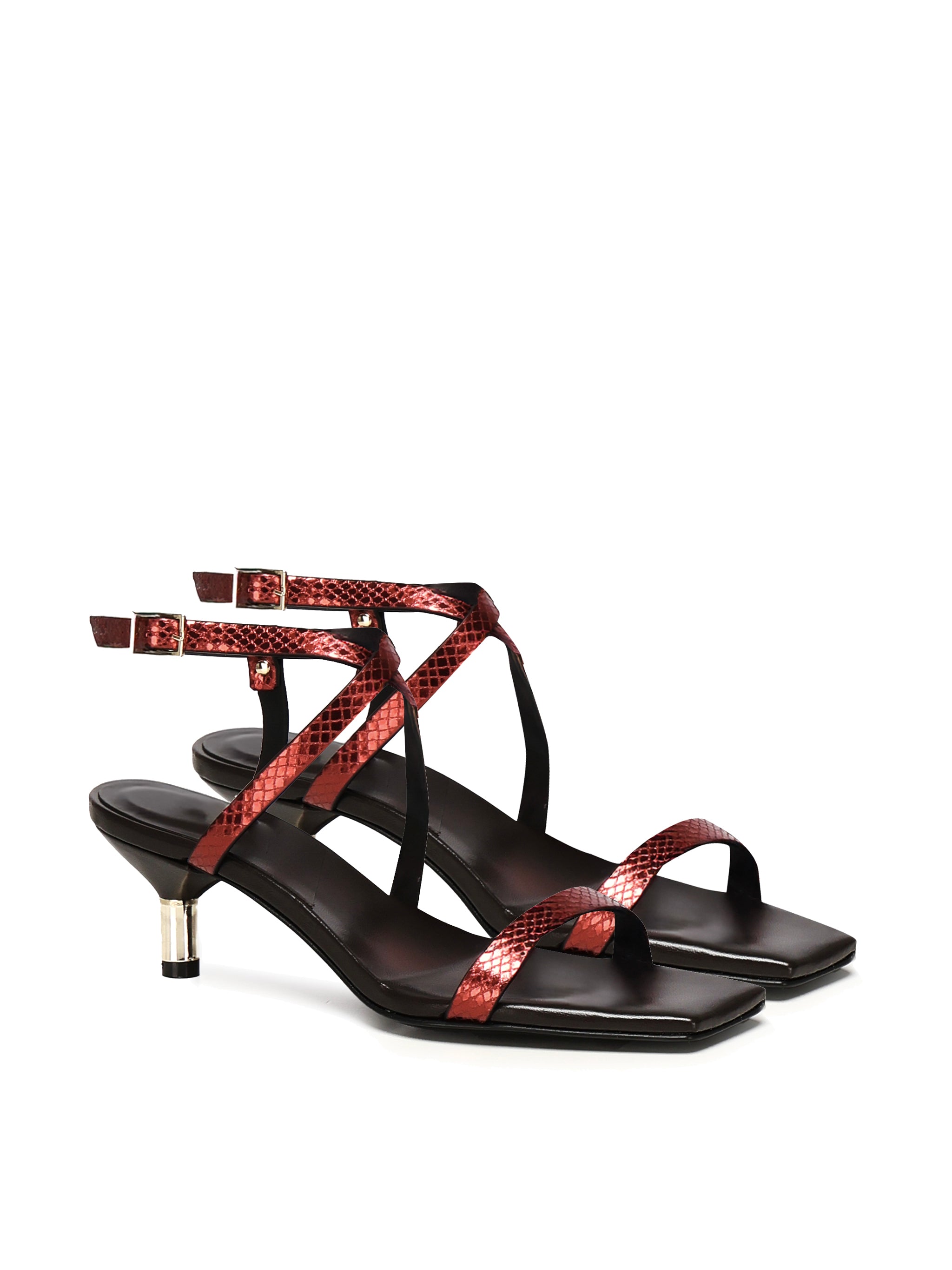Giuliano Galiano Sandals Bordeaux Leather