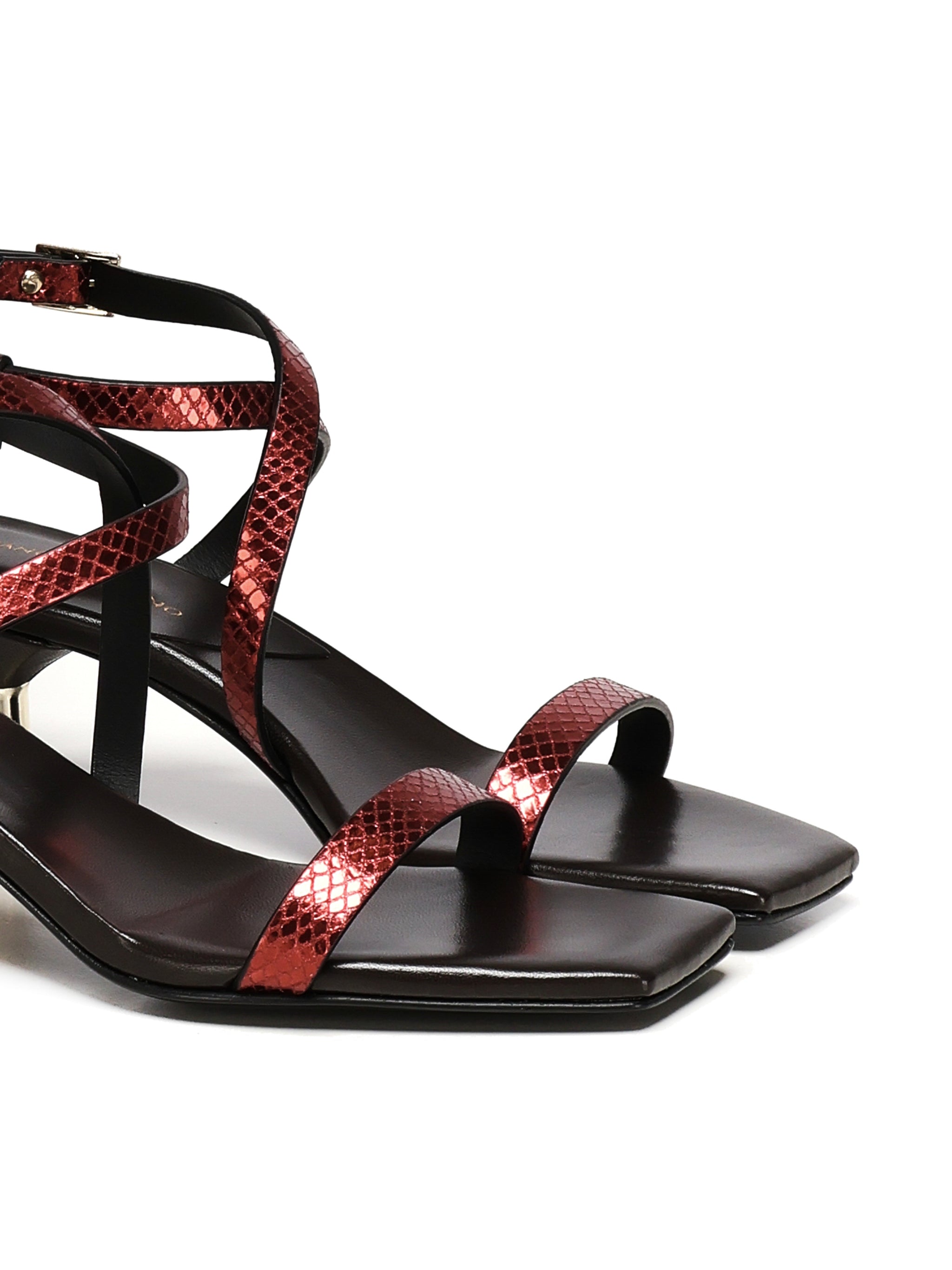 Giuliano Galiano Sandals Bordeaux Leather