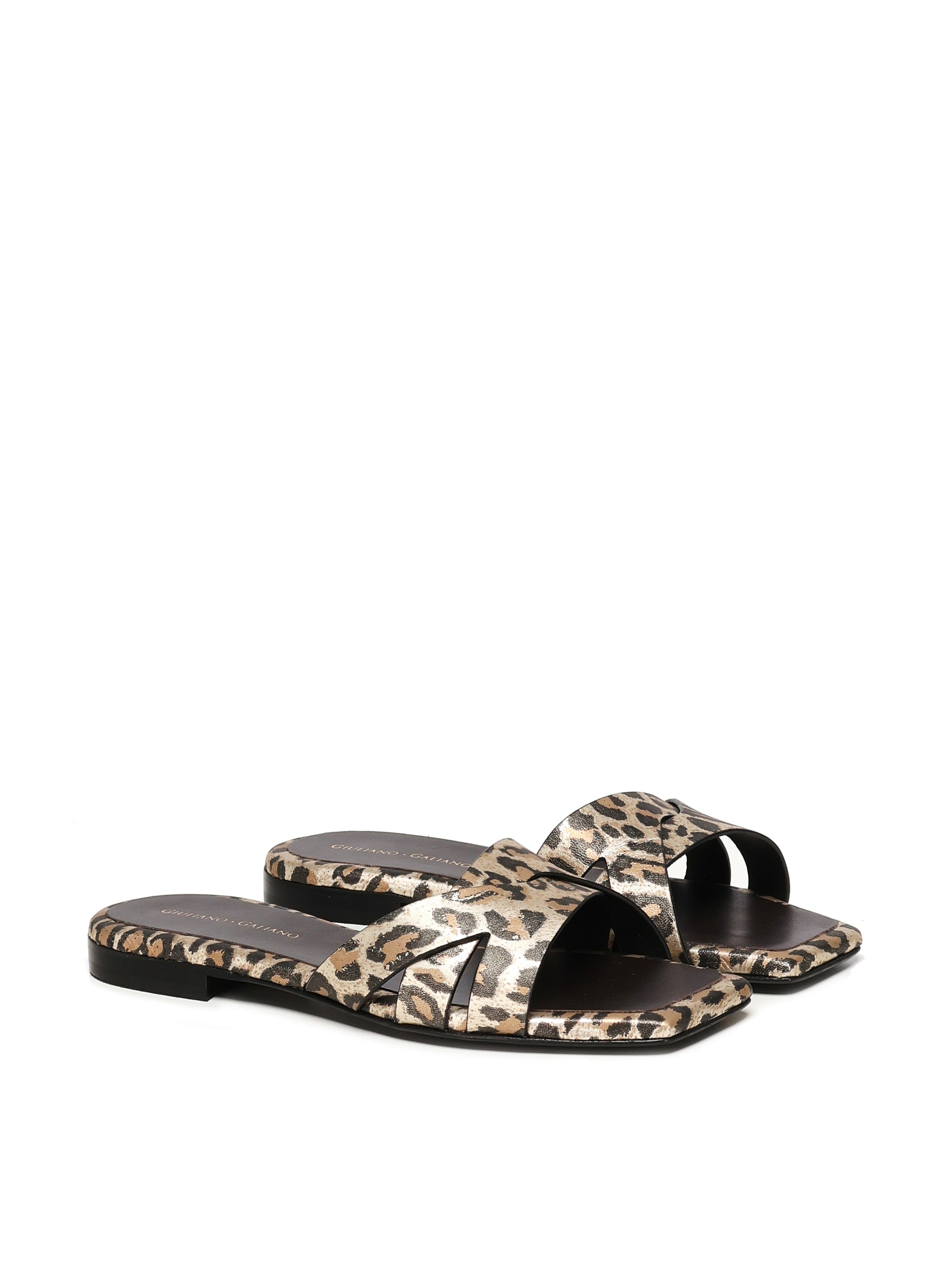 Giuliano Galiano Sandals Leoapard Polyamide