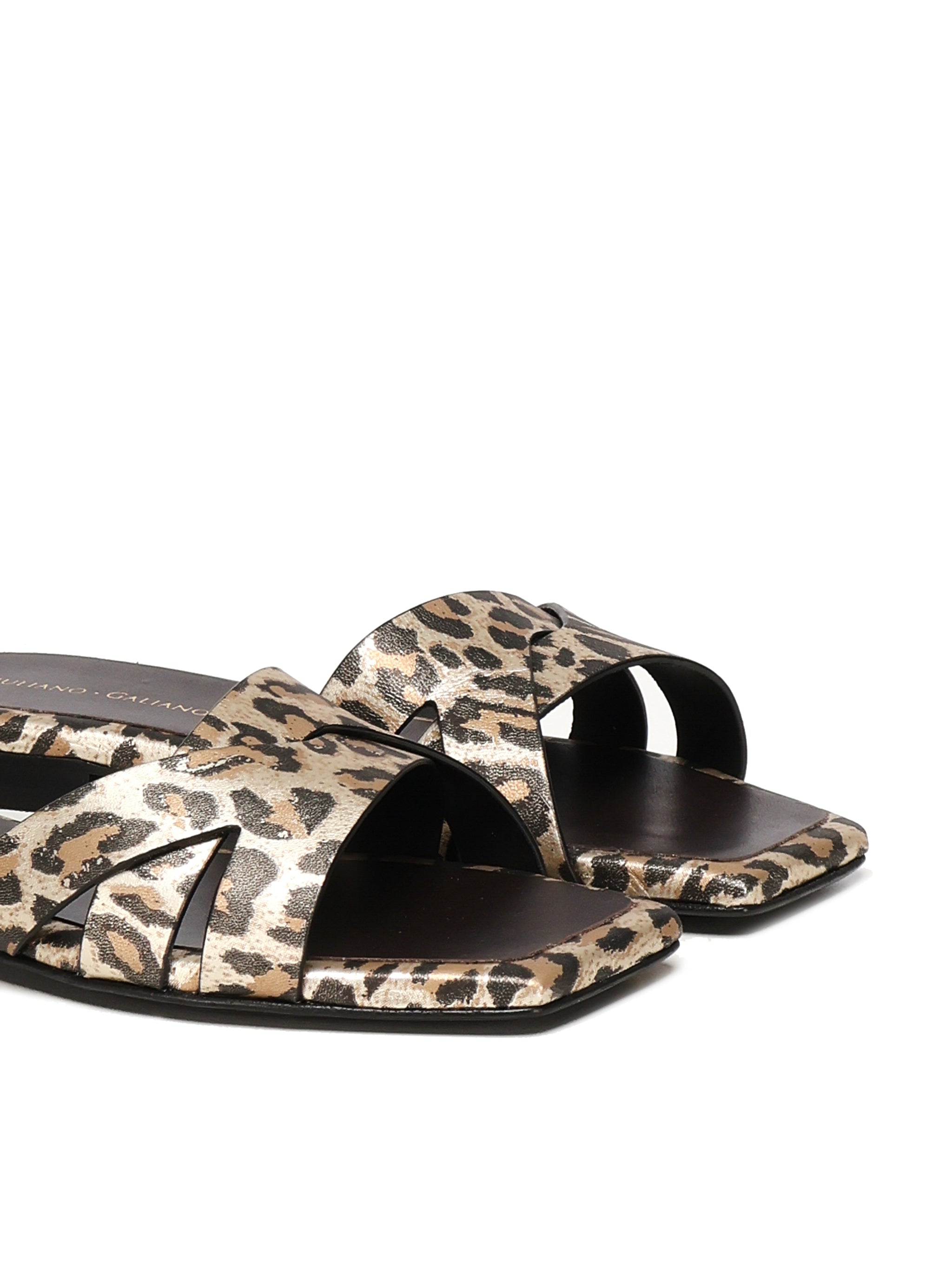 Giuliano Galiano Sandals Leoapard Polyamide