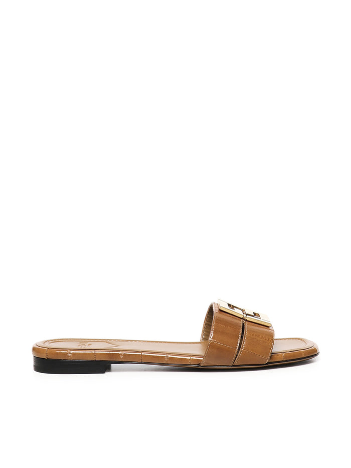 Fendi Sandals Beige Eel