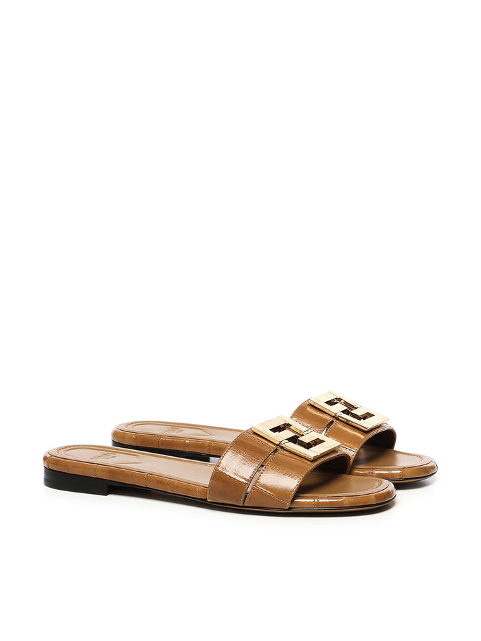 Fendi Sandals Beige Eel
