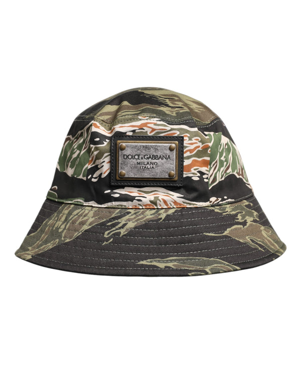 Dolce & Gabbana HAT9693 99% Cotton 1% Elastane; Lining 100% Polyester bucket hat in brown