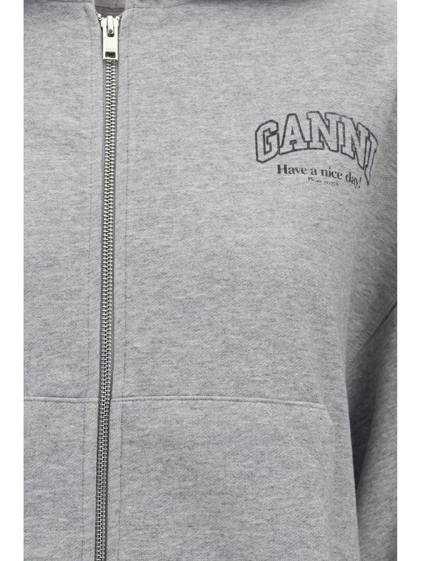 Cotton Zip-Up Hoodie Dove Sweatshirts
