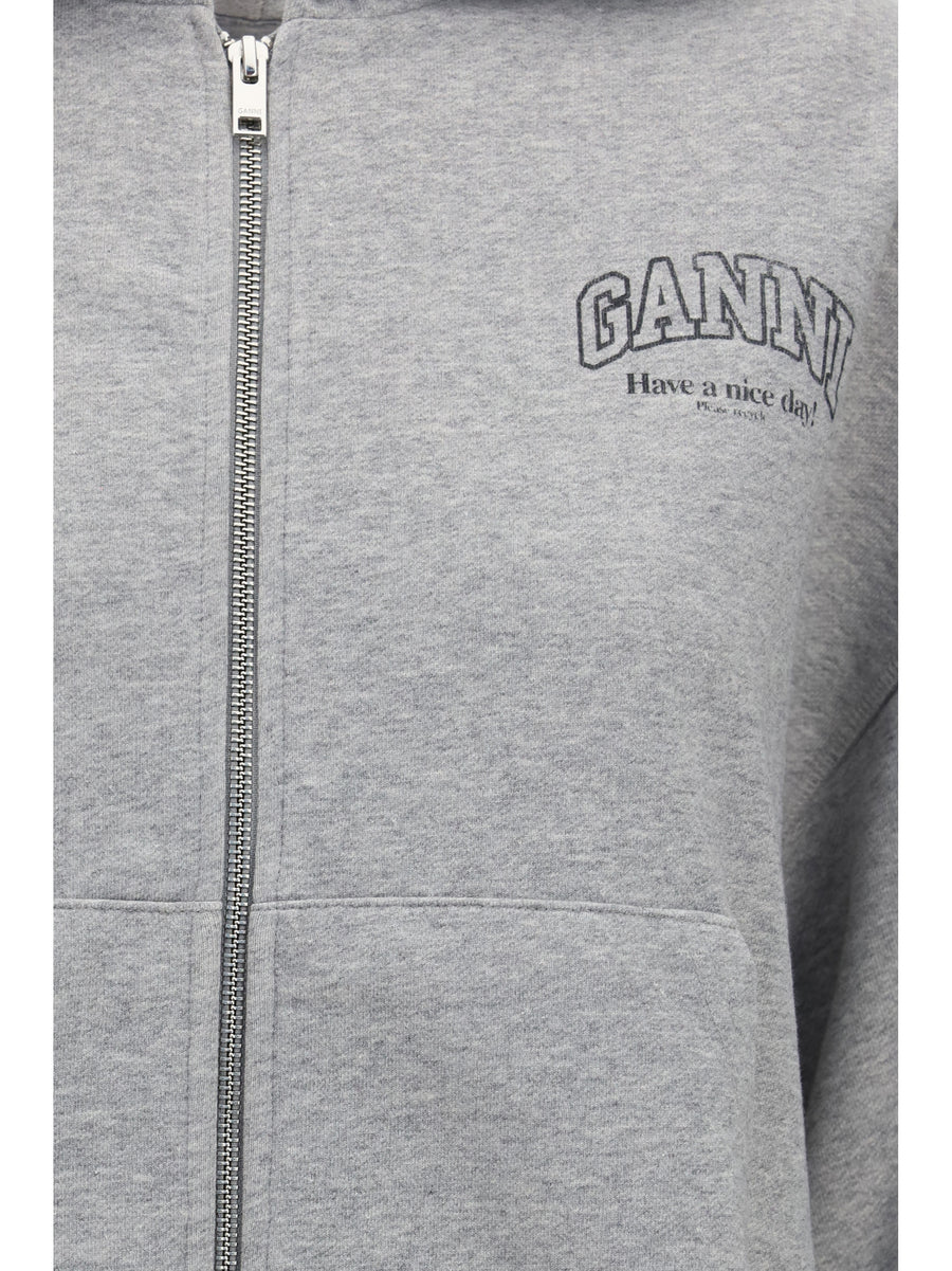 Cotton Zip-Up Hoodie Dove Sweatshirts