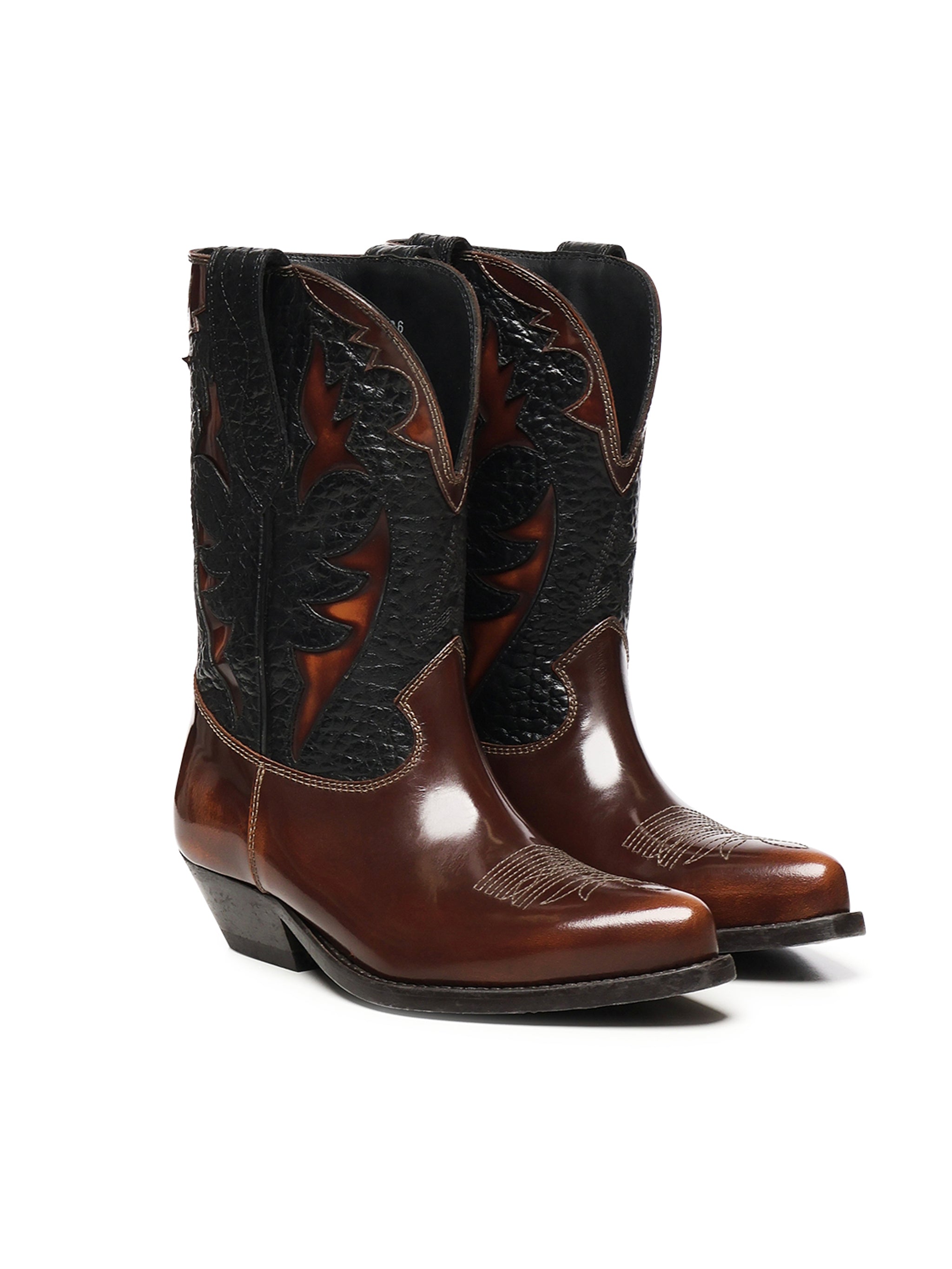 Golden Goose Boots Brown/black Cowskin