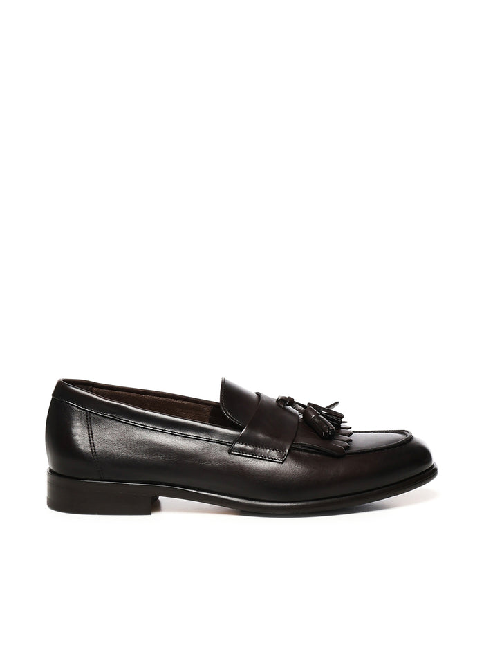 Doucals Flat Shoes Dark Brown Tomaia: Pelle Di Vitello