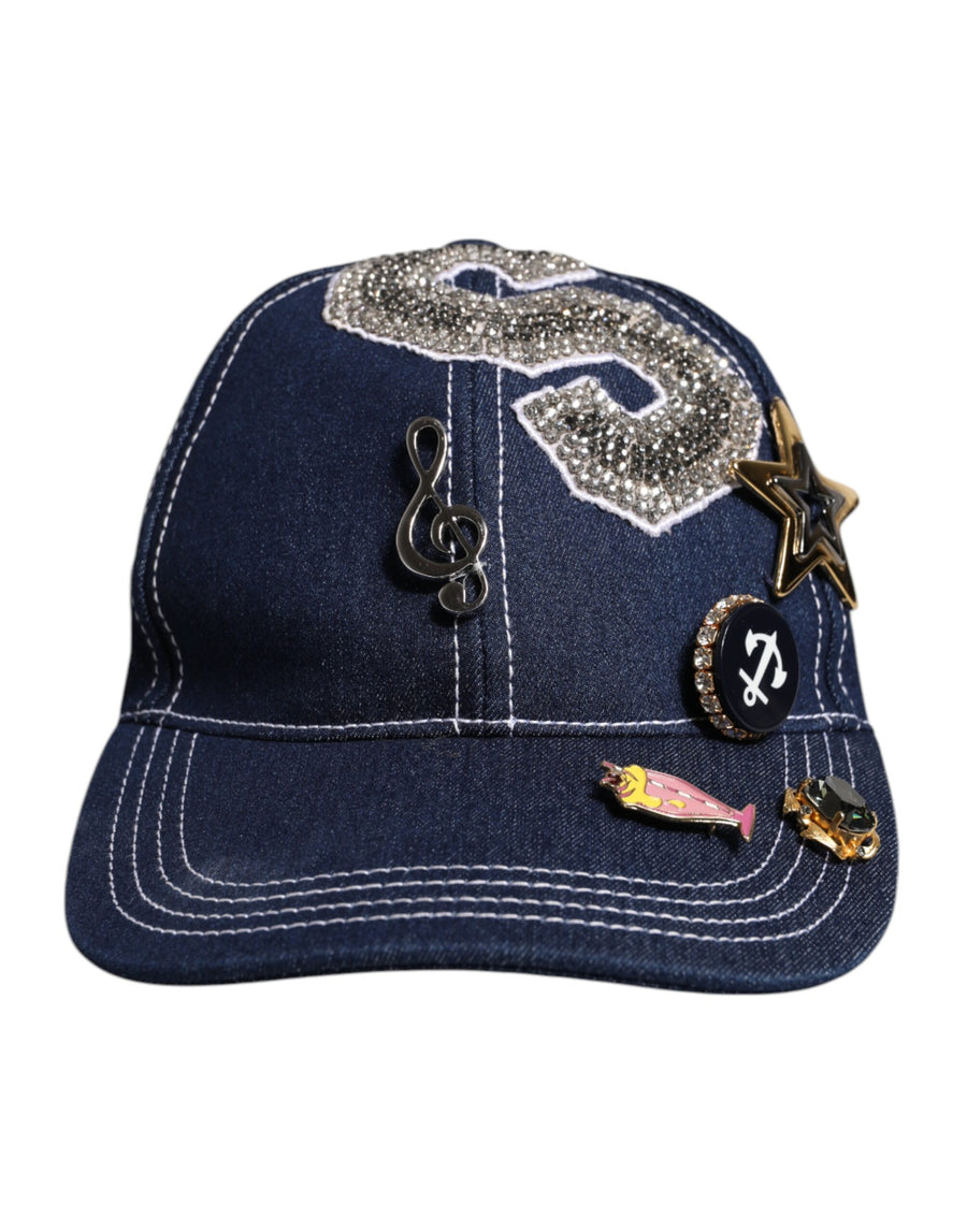 Dolce & Gabbana HAT9651 65% Cotton 32% Polyester 3% Elastane baseball cap in navy