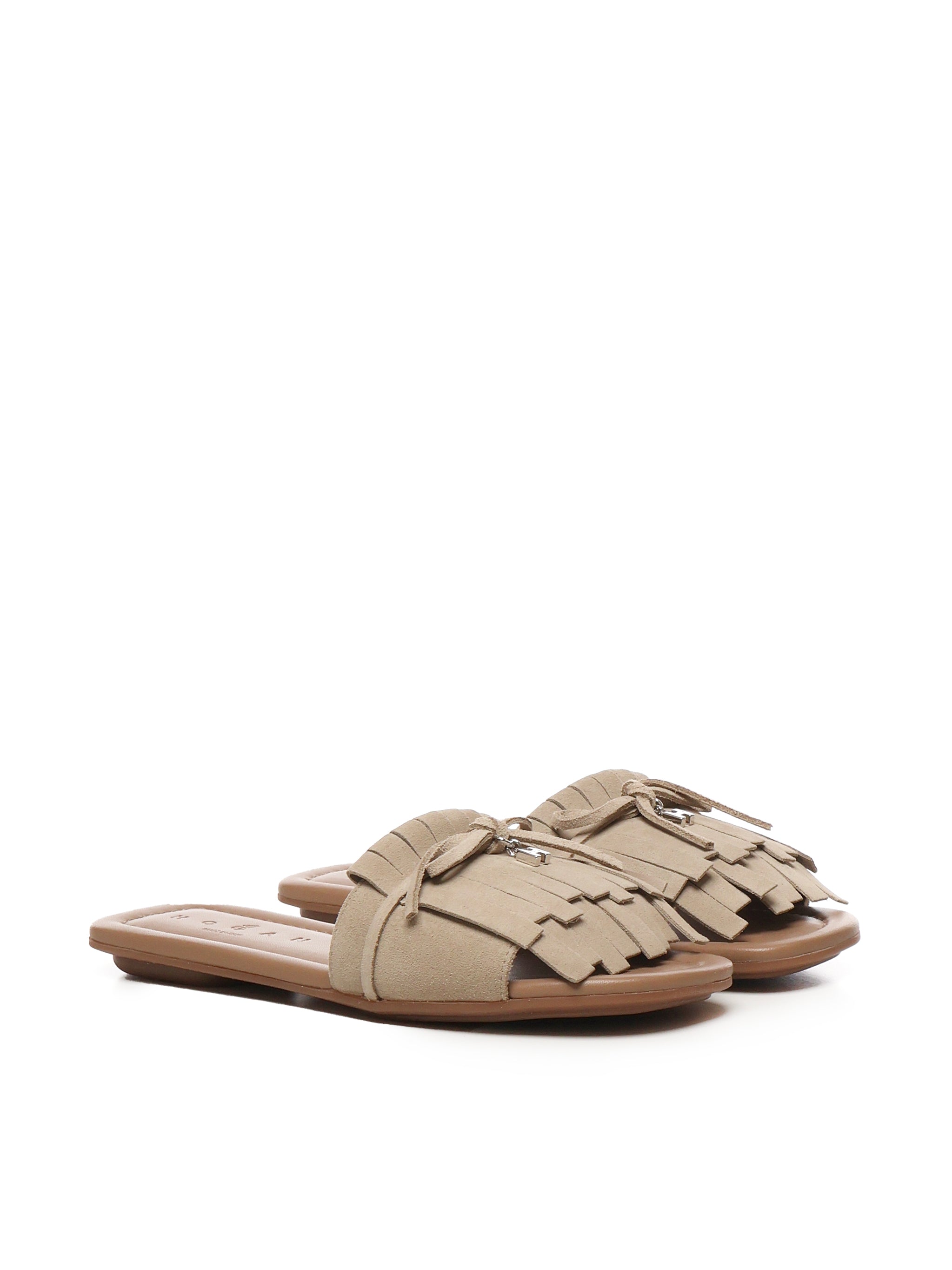 Hogan Sandals Beige Suede