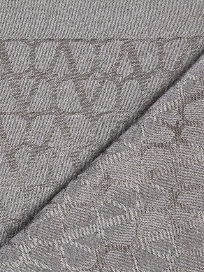 Valentino Garavani Scarfs Stone Grey Silk