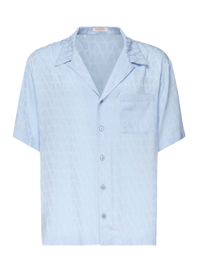 Valentino Garavani Shirts Blue Silk
