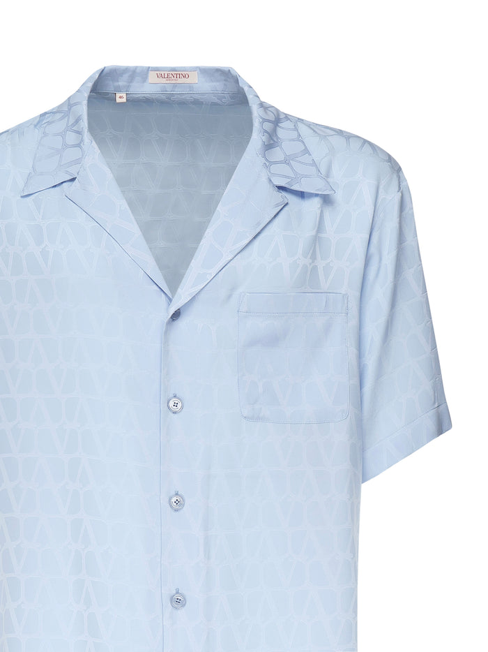 Valentino Garavani Shirts Blue Silk