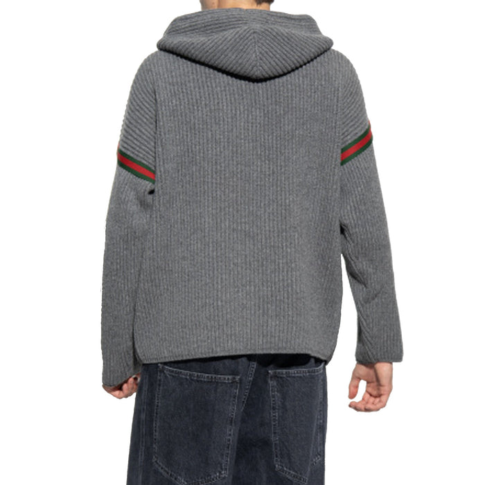 Wool Zipped Sweatshirt Gray Cashmere