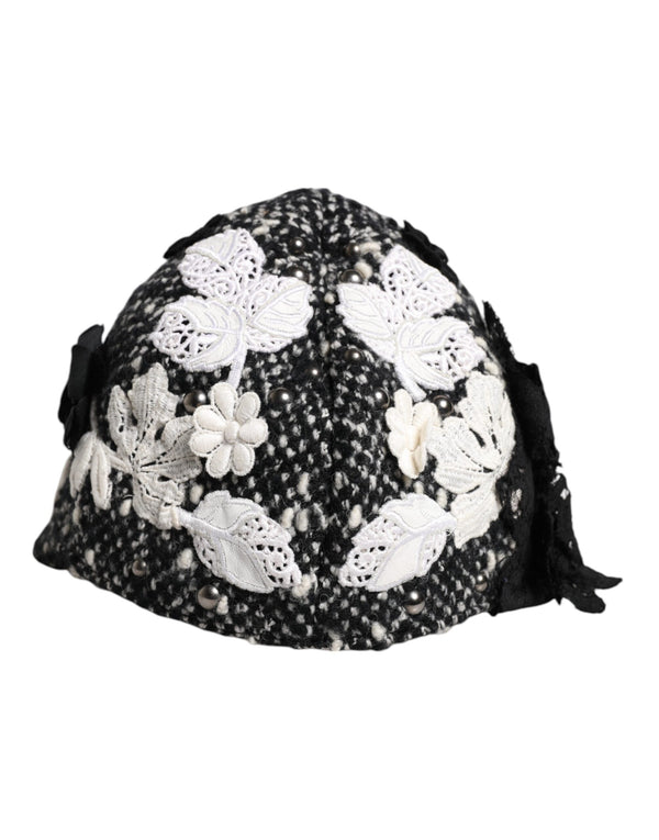 Dolce & Gabbana HAT9672 65% Wool cloche hat in black